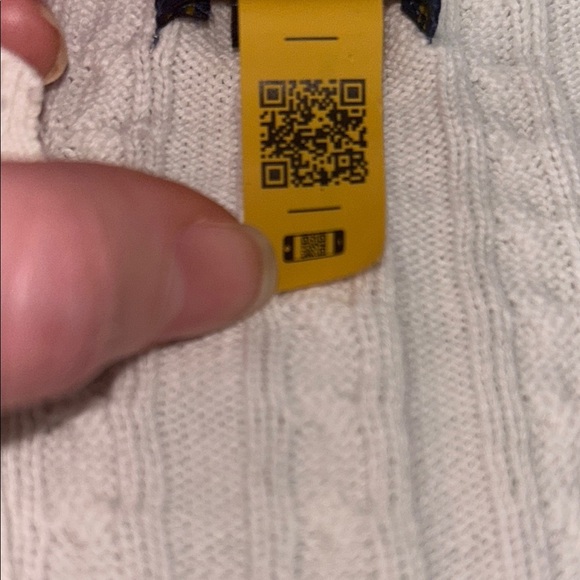 Authentic Polo by Ralph Lauren White Cable Knit Cardigan - Picture 7 of 11